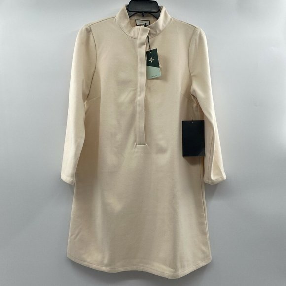 Tuckernuck Dresses & Skirts - Tuckernuck Winter White Avery Terry Shirt Dress Mini Stand Collar. Worn once.